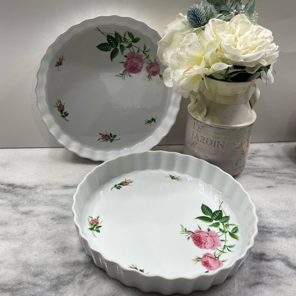 ✨Vintage Christineholm Quiche Rose Pattern porcelain dish bundle ✨✨ - Picture 3 of 8